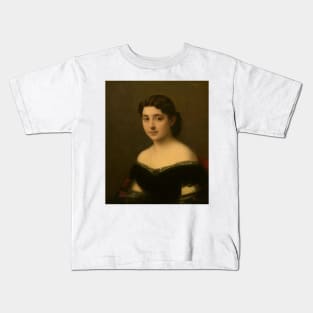 Portrait of a Woman by Jean-Jacques Henner Kids T-Shirt